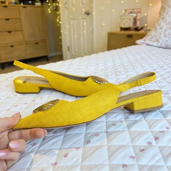 Jennifer Sumko x Antonio Melani LaMinerva Shell Slingback Flats Coastal Southern - Picture 8 of 8